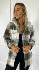 Womens Hooded Jacket Check