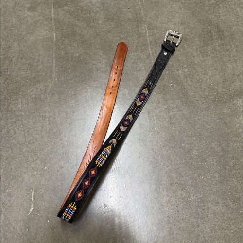 Vintage genuine leather - vintage, beaded