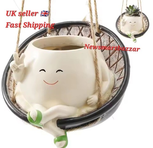 Resin swing chair planter - resin,