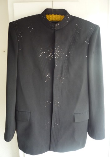 Mens black nehru style collar
