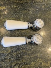 Burlington Replacement Spare Parts Tap Heads Lever Handles Kensington White