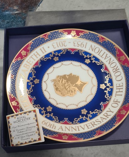 Royal worcester plate 60th - worcester,