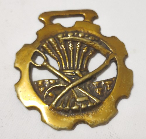 Vintage wheatsheaf horse - horse, brass