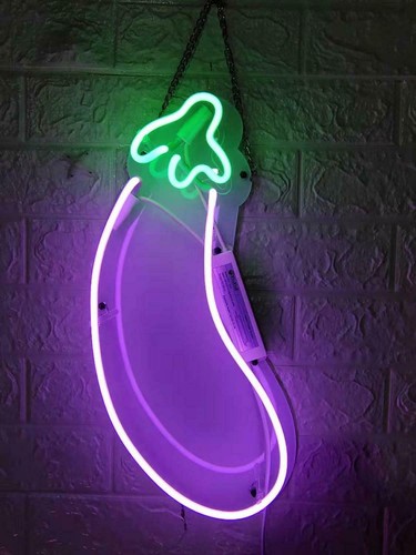 Eggplant real glass - real, handcraft