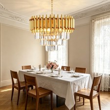 Clear Gold Chandelier Luxury