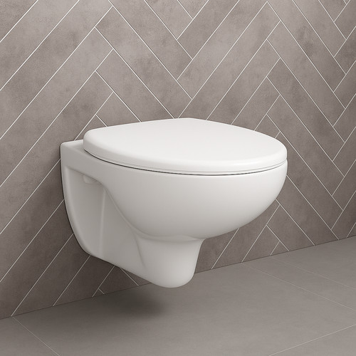 Space saving wall hung - hung, toilet