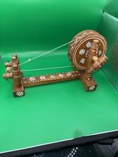Decorative Charka Wooden Indian Spinning Wheel Home Decor