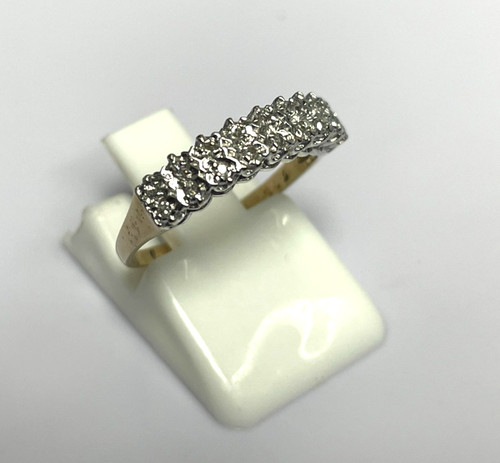 9ct gold ring cubic zirconia - ring,