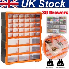 39 Multi Drawer Cabinet Storage Chest Garage Organiser Screw Nail Bolt Craft Bit