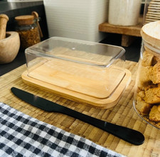 Butter Dish with Clear Lid &