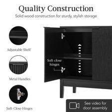 2-Door Reeded Storage Cabinet