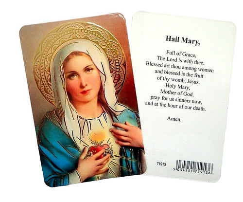 The hail mary prayer card - hail,