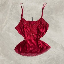 Vintage Evie red silk satin