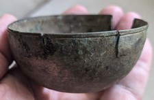 Ancient Roman bronze bowl. Buried for nearly 2,000 years. Great patination!