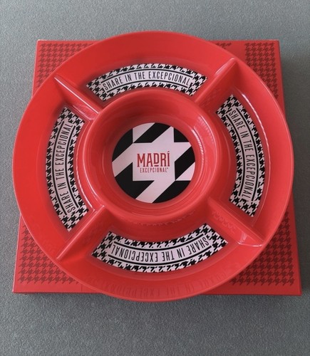 Madri red snack tray - red, party