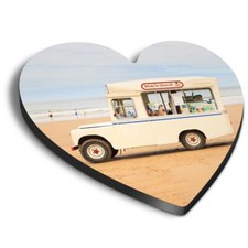 1x Heart Fridge MDF Magnet Ice