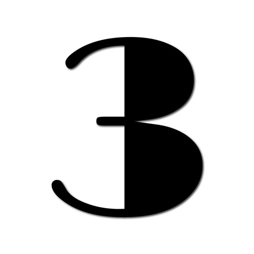 House number broadway - number, 3