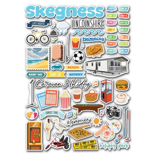 Sticker sheet skegness - sticker,