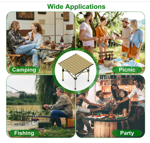 Folding camping table round - camping,