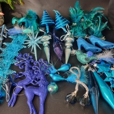 Large Bundle Blue Glass