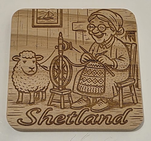 Shetland engraved beech - beech, wood