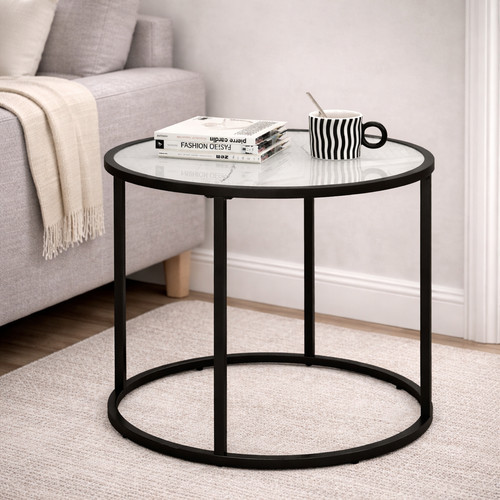 Side table round marble - table,
