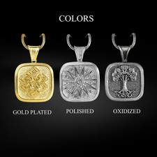 Green Man Sterling Silver Necklace, Pagan Rebirth Symbol Ornament Pendant Gift