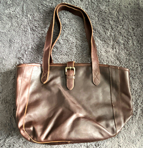 Fatface brown leather tote - brown,