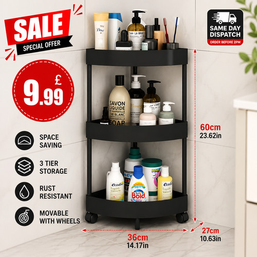 Tier corner storage - 3/4, rack