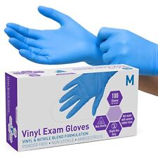 Blue Vinyl Disposable Gloves Latex Powder Free Medical Exam Gloves Pack S/M/L/XL