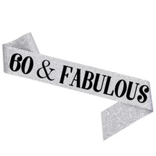 60th Birthday Sash Age 60 &
