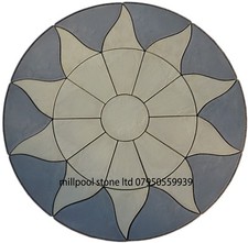 Paving Sun Circle Slabs stones garden patio flags (1.8m) ( DELIVERY  EXCEPTIONS)