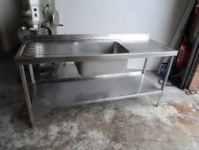 Stainless Steel Single Bowl Sink Double Drainer 1800 x 650 mm £350 + Vat