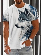 3D Printed Wolf Pattern Men's