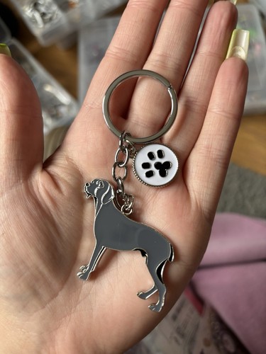 Weimaraner dog keyring gift - dog,