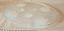 VERLYS FRANCE TRIVET DECOR SHELL ST JACQUES ALGAE OPALESCENT GLASS