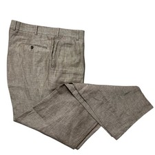 Men’s Magee Brown Linen Dress Trousers 36R 