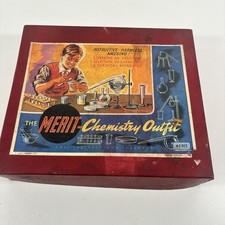 Vintage Merit Chemistry Outfit 1A Set 1960. Made in England Prop Children’s