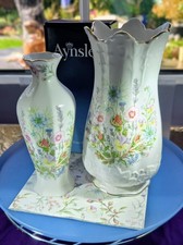 Aynsley Wild TUDOR Bone China Vases Set of 2