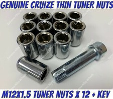 Alloy Wheel Silver Tuner Nuts x 12 M12x1.5 Rover MG TF GS ZS MGF Metro