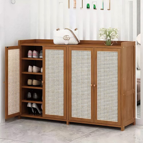 Doors rattan wooden shoe - 4,