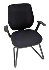 DAMS Tegan Cantilever Visitor Meeting Conference Room Chair in Black Fabric