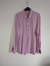 Claudio Lugli Shirt Pink Size XXL Long Sleeved Collared Polka Contrast Mark