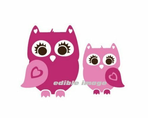 Cute pink owl - edible, cake