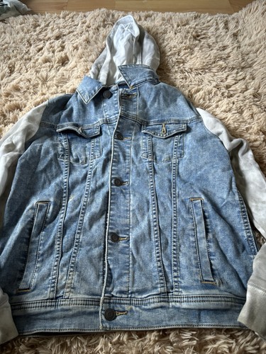 Abercrombie kids denim hooded - denim,