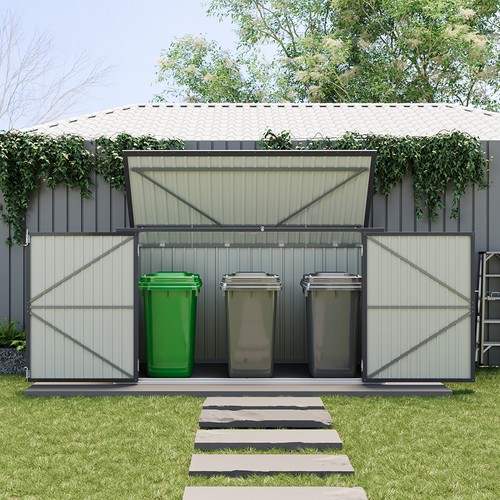 Metal wheelie bin - metal,