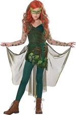 Pretty Poison Ivy Villain Batman Superhero Fancy Dress Halloween Child Costume