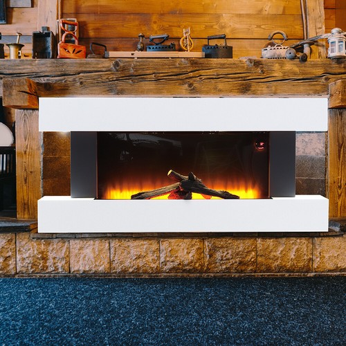 Wall mounted electric fire - mounted,