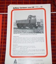 ANTHONY CARRIMORE TIPPER BODY DESCRIPTION SHEET 50. BEDFORD TM EMV7DDO 144" WB