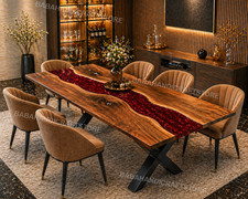 Luxury Live Edge Walnut Dining